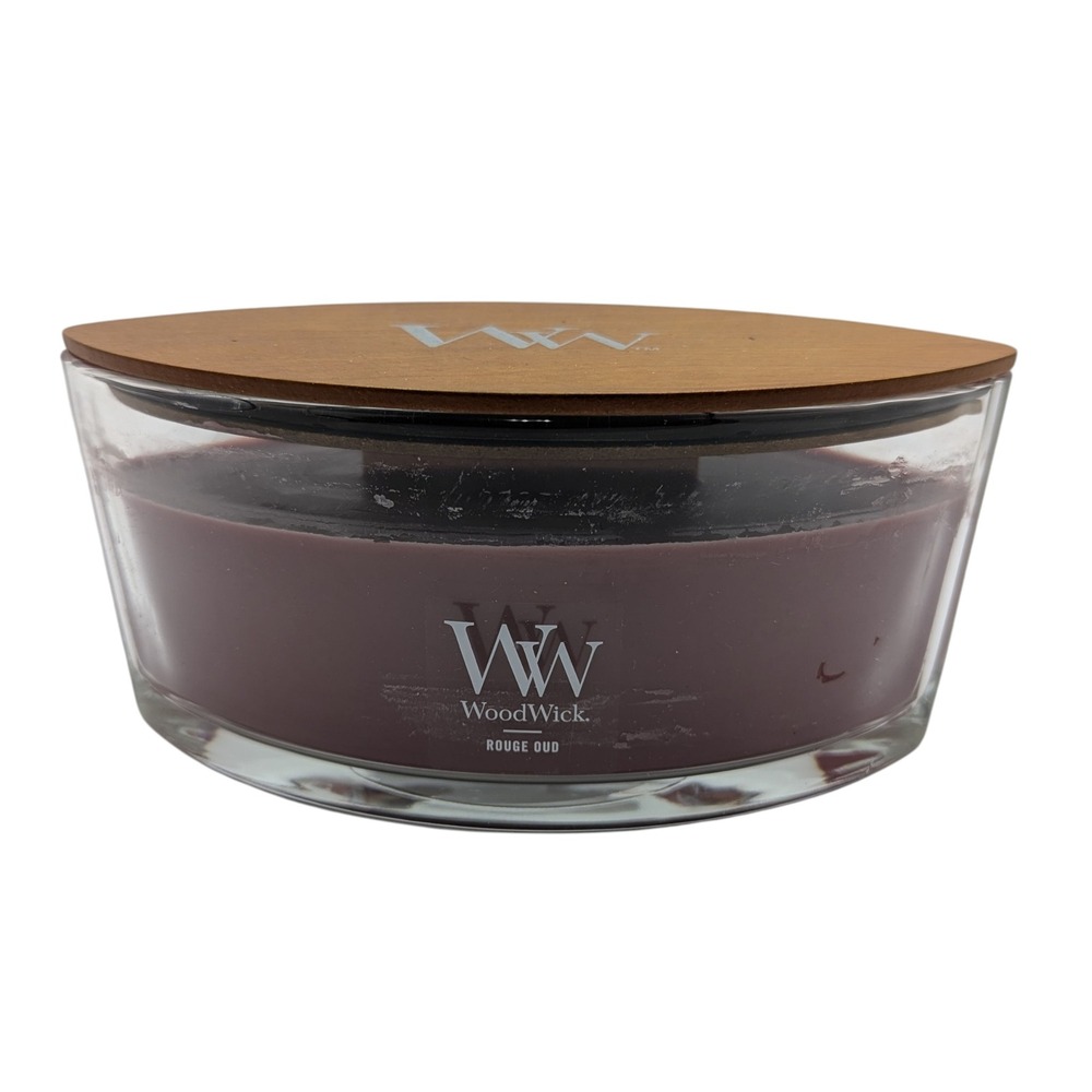 WoodWick Rouge Oud Ellipse Scented Candle with Crackling Wood Wick 16 oz 453.6g